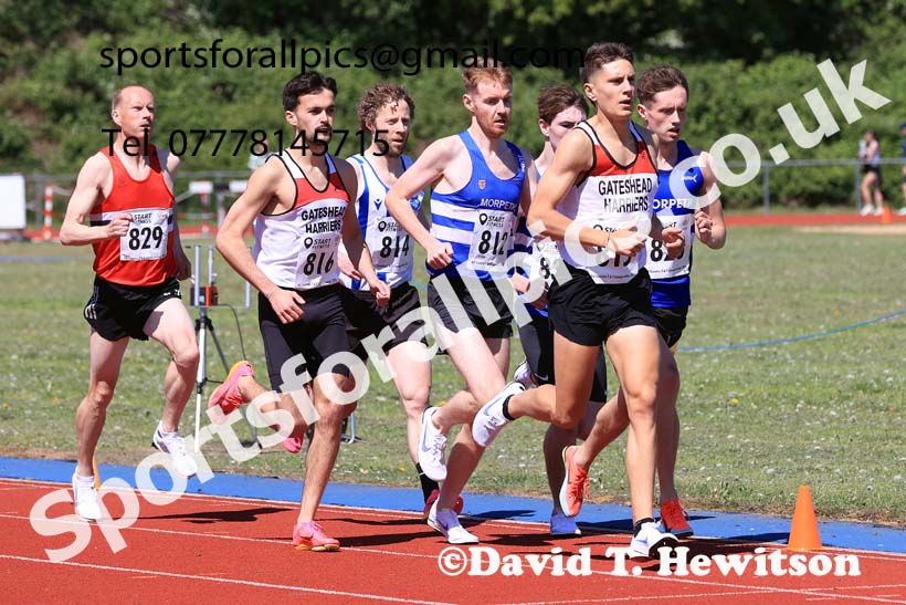 Senior mens 1500 metres, 2025 North Eastern Track and Field Champs., Shildon, County Durham. Photo: David T. Hewitson/Sports for All Pics